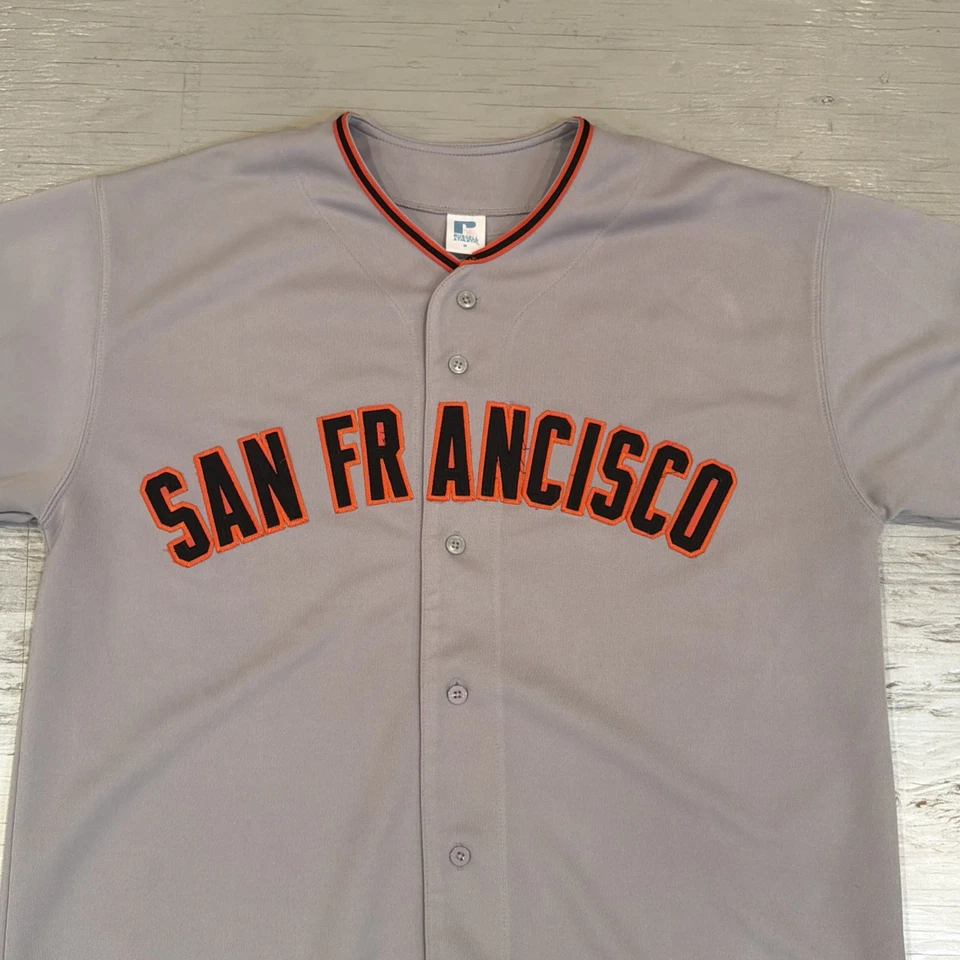 VTG 90s Russell Athletic MLB San Francisco Giants Baseball Away Sewn Jersey Sz M - Image 3 of 4