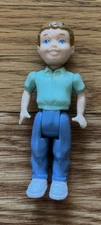 Vintage 1990's PLAYSKOOL Dollhouse BOY BROTHER SON DOLL Green Shirt