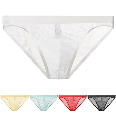 Stylische transparente Slips für Herren Low Rise Pouch Unterwäsche für alle J