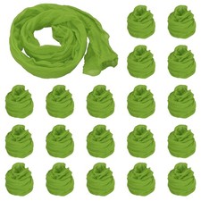 20Pcs Stocking Flower Fabric 65cm/26" for DIY Mesh Flowers Making, Lawn Green
