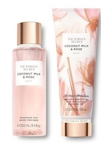 Victoria's Secret Coconut Milk  Rose Body Mist And Body Cream Set