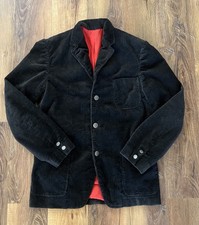 Vintage Women  s Black Corduroy Button Blazer Jacket Pockets, Lined Size 