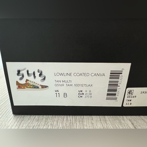 Coach Damen Lowline Low-Top Sneaker in Rainbow Signature Canvas Größe 11B - Bild 10 von 13