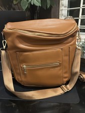 Fawn Design Brown Leather Diaper Bag the Original