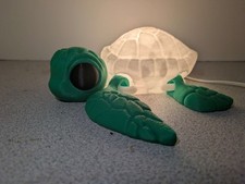 Turtle Lamp   Ocean Theme Night Light, Coastal Beach Decor, Sea Turtle Desk Lamp