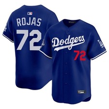 Men's Dodgers #72 Miguel Rojas 2025 World Series Champions Stitched Jersey