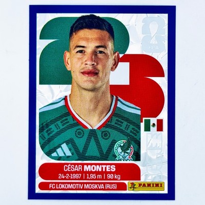 CESAR MONTES MEXICO BLUE CRUMPLE FOIL MEX5     2026 PANINI WORLD CUP
