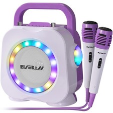 Karaoke Machine for Kids - Bluetooth Speaker with 2 Microphone - Portable Kid...