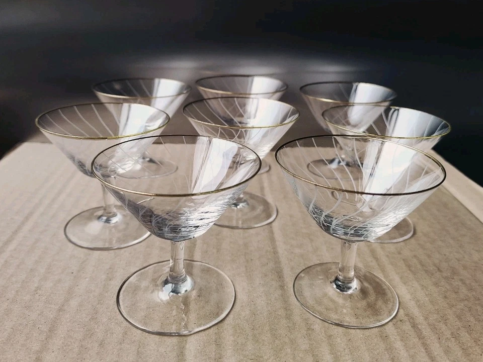 WIE NEU 8xLikörschalen Likörgläser Eierlikörschalen H. 8 cm D. 8,5 cm 50er/60er - Bild 3 von 4