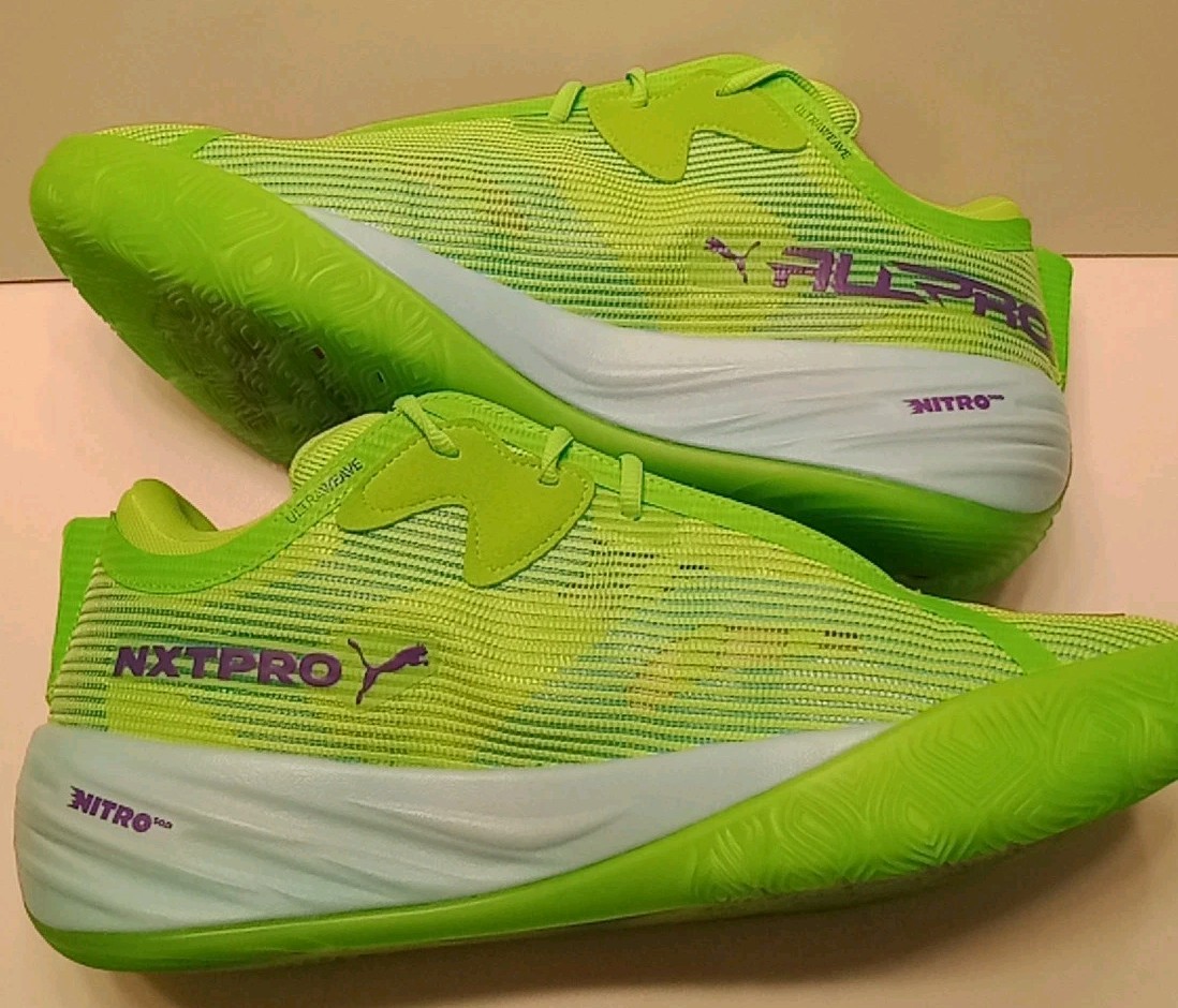 Puma All-Pro Nitro 2 NxtPro Fluro Green Basketball Shoes  display picture 1