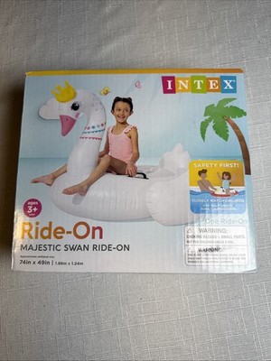 Intex Ride-on Majestic Swan, Inflatable Pool Toy Float Beach Summer 74 x49 