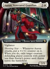 MTG Auron, Venerated Guardian 130 Rare Extended Art Final Fantasy Commander