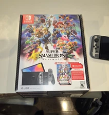 Nintendo Switch (OLED Model) Super Smash Bros. Bundle 64GB Console - Gray