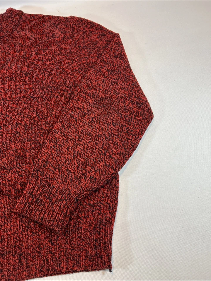 Environmental Clothing Co. Sweater Men's Large Wool Red Grandpa Cosby Vintage - Image 3 of 4