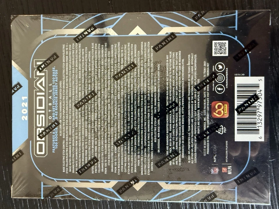 2021 Panini Obsidian NFL Football FOTL Hobby Box - 4 Autos or Memorabilia - Image 3 of 4