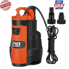 1HP Submersible Water Pump W/ Float Switch Pool Pond Garden Manual/Auto Mode New