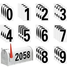 Mailbox Numbers for Outside, 4 Sets Large 4 inch 0-9 Self Adhesive Address Nu...