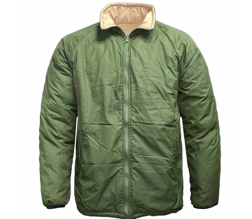 British Army Thermal Jacket S M L XL Reversible GREEN/SAND Genuine Surplus