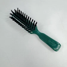 Vtg Goody Hair Brush Nylon Bristles Brush USA GREEN 6" Long 5 Rows