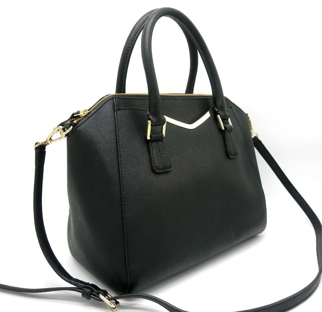 calvin klein on my corner saffiano leather satchel