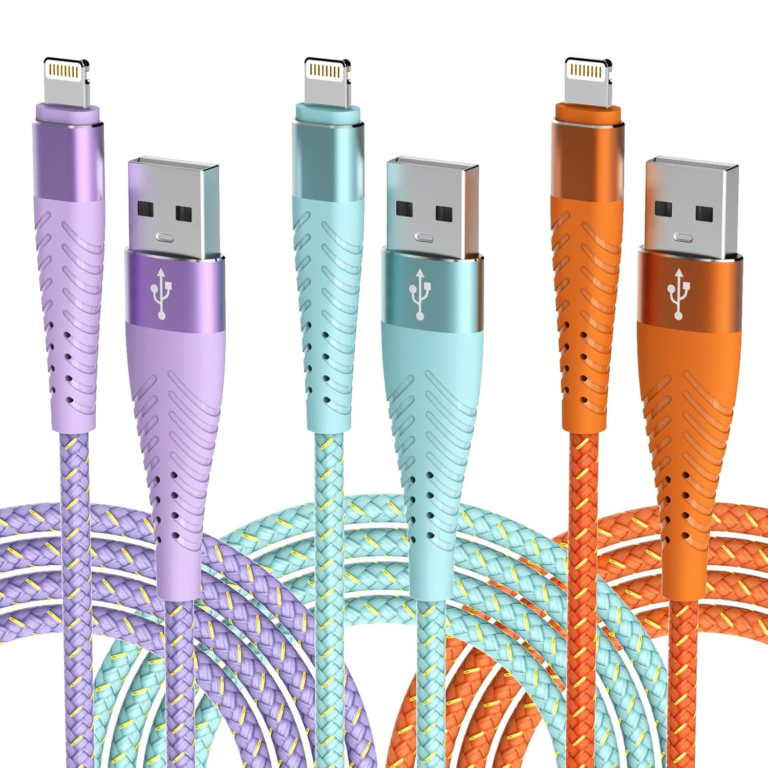 Iphone Charger Fast Charging Lightning Cable 6FT 3Pack[Apple Mfi Certified] Long-image