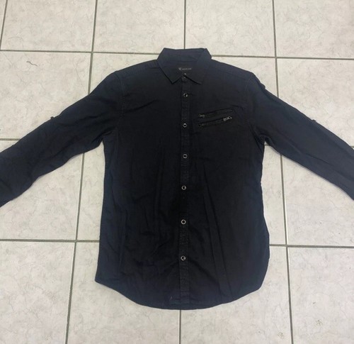 I.N.C International Concepts Men Black Shirt Button-Down Long Sleeve Size Small - Picture 6 of 11