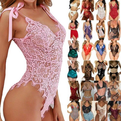 Woman Sexy Lace Lingerie Erotic Thong Bodysuit Nightwear Sleepwear Underwear﹏