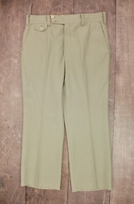 Mens VTG 70s 2 PC Mint Green Polyester Leisure Suit Sz 40-42 Short