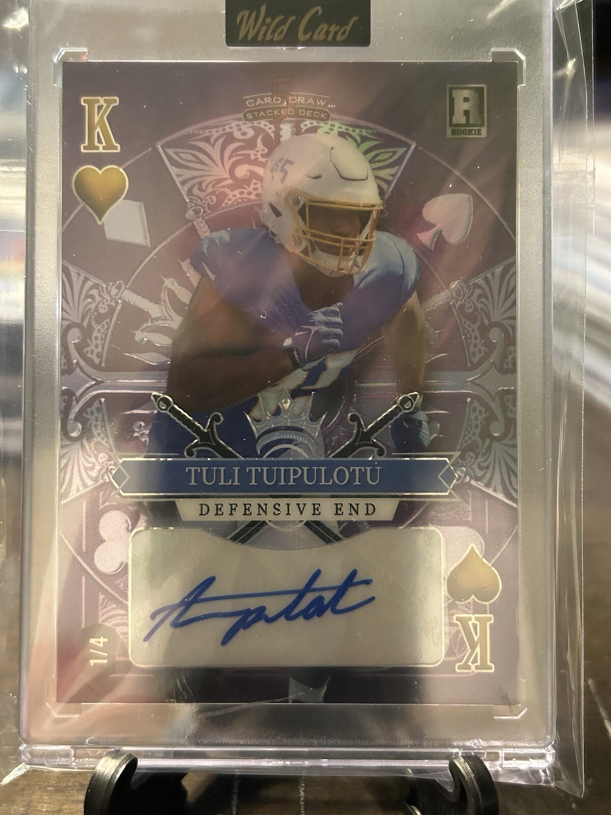 Wild Card 5 Card Draw Tuli Tuipulotu Auto 1/4