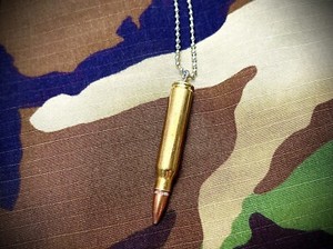 Unisex 9mm Bullet Necklace - In Nickel Or Brass – Just In Casings Jewelry - Foto 5