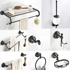 Oil Rubbed Bronze Carved Bathroom Accessories Bathroom Hardware Set Towel Bar