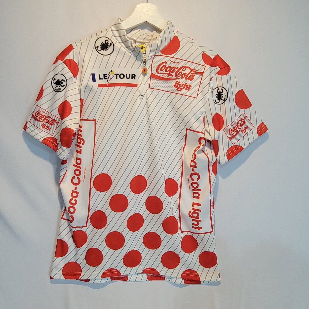 Vintage Castelli Cycling Jersey Coca Cola Light Le Tour Italy XL
