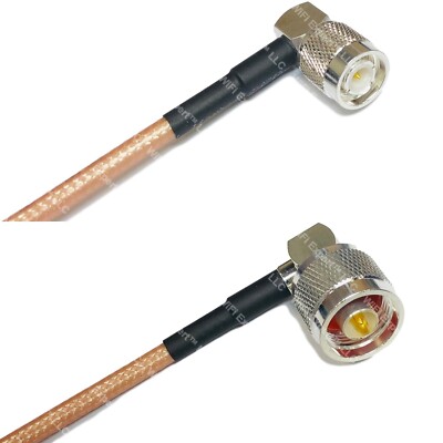 RG400 TNC Male Angle to N MALE ANGLE RF Cable FAST-SHIP LOT