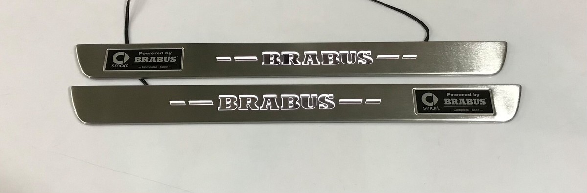 Seuils De Portes LED Pour Smart Fortwo / Forfour 453 - Acier Inoxydable Homologué - Marque Brabus