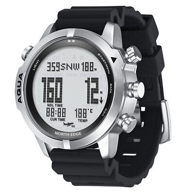 NORTH EDGE Men Digital Dive Watch 100m Waterproof W/ Compass Altimeter Barometer