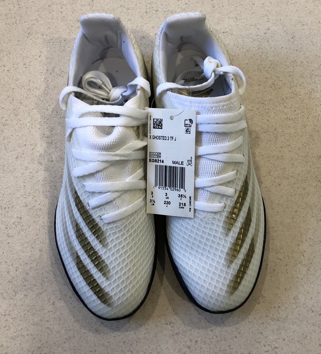 Adidas Boys X TF J Soccer Cleats EG8214 White Size