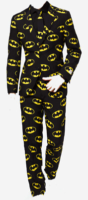 Opposuits BATMAN Anzug, Gr. 46, mit Krawatte, neu, schwarz, elegant einzigartig