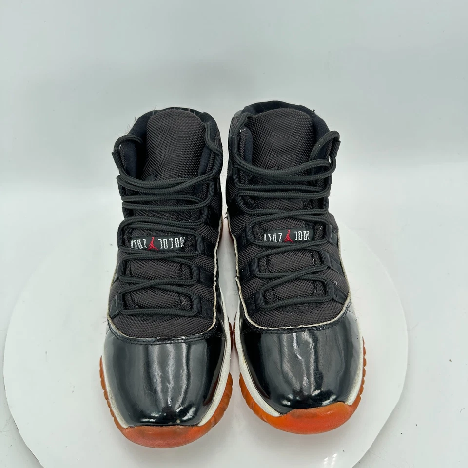 Nike Air Jordan 11 Retro Playoffs Bred Youth Size 5.5Y Women 7 Black White Shoes - Image 3 of 4