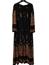 Women's Vintage couture evening gown dress - embroidered and lined