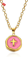 Small Cross Necklace for Women First Communion Gifts Catholic Cross Christian Re