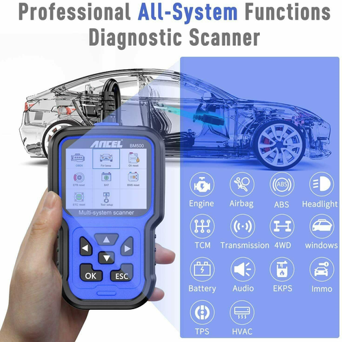 ANCEL BM500 Battery Registration Tool Fits for BMW Mini All Systems OBD2 Scanner - Afbeelding 2 van 12
