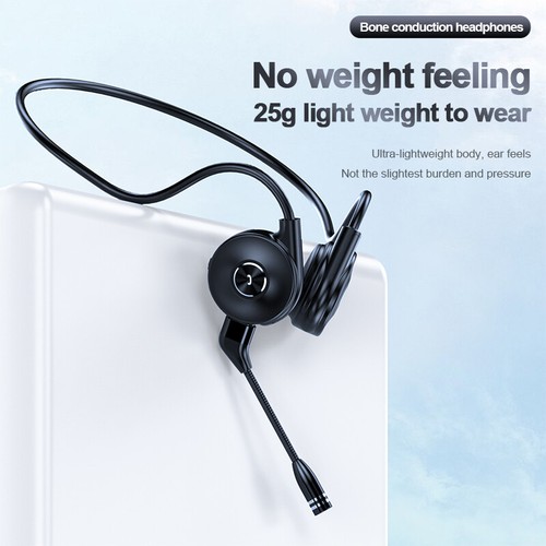 Bone Conduction Wireless Headphones Bluetooth 5.0 Earphones Open-Ear with Mic