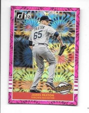 JAMES PAXTON 2019 DONRUSS HIGHLIGHTS PINK FIREWORKS #H4 SEATTLE MARINERS