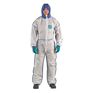 CONDOR 26W824 Hooded Coverall,Elastic,Blue,L,PK25 CONDOR 26W824 Hooded Coverall,Elastic,Blue,L,PK25