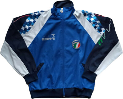 tuta giacca Italia 1990 World Cup felpa Diadora Baggio IP