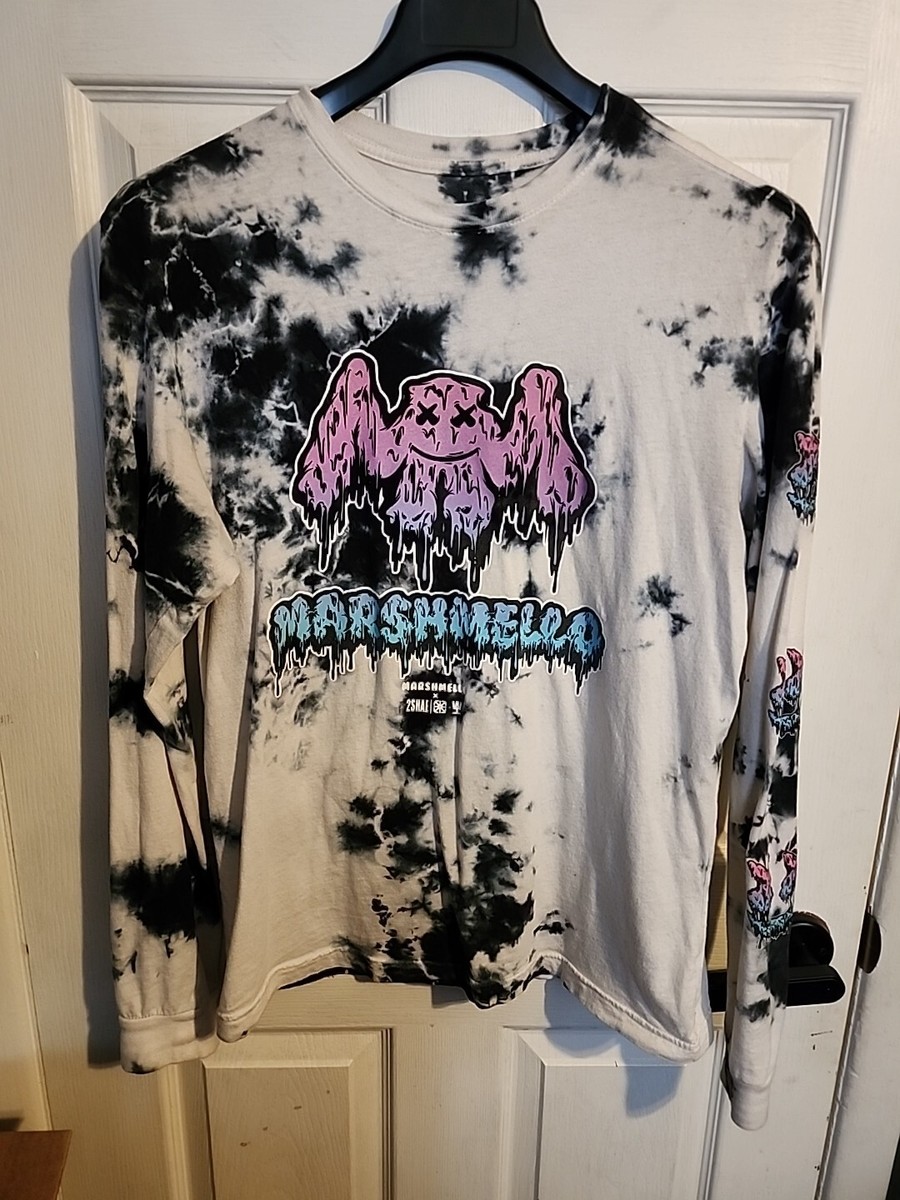 Med, Marshmello X 2shae Collab Long Sleeve Shirt White Black Tie Dye, Ghost  Drip