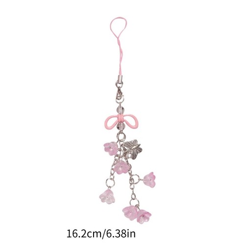 Flower Phone Charm Phone Pendant Stylish Lilys of the Valley Phone Chain for Bag - Photo 8 sur 10