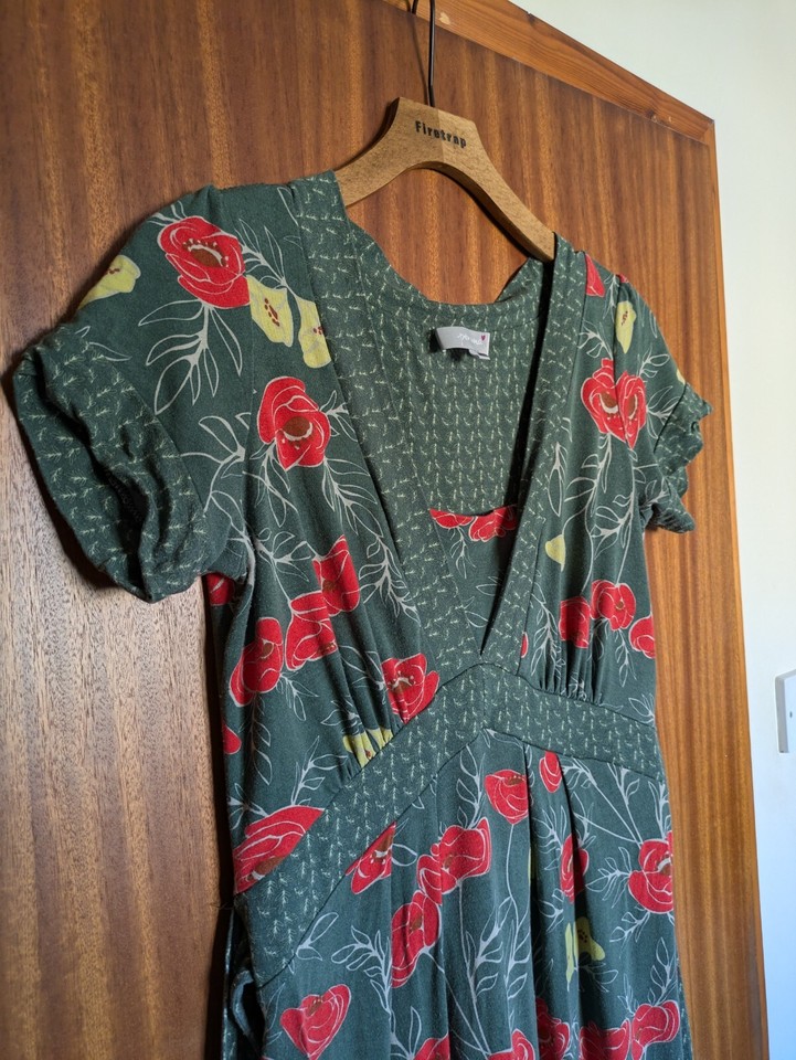 Per Una Womens Green Floral Basic maxi dress size 10 eBay