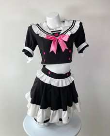 Cute Maid Uniform Girl Women Sexy Lingerie Sailor Cosplay Costume Roleplay Dress