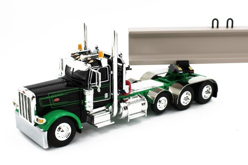 2023 DCP 1:64 *BLACK & GREEN* 389 Peterbilt & ERMC Hydra-Steer BRIDGE BEAM LOAD - Picture 3 of 8